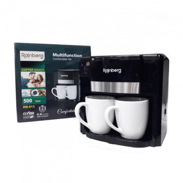 Кавоварка Rainberg RB-613 на дві чашки 500 Вт (202282201zas) - фото 7