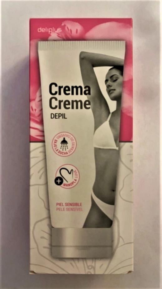 Женский крем для депиляции Deliplus для чувствительной кожи 2 в 1 (крем + варежка) 200 мл. Deliplus Crema Depil