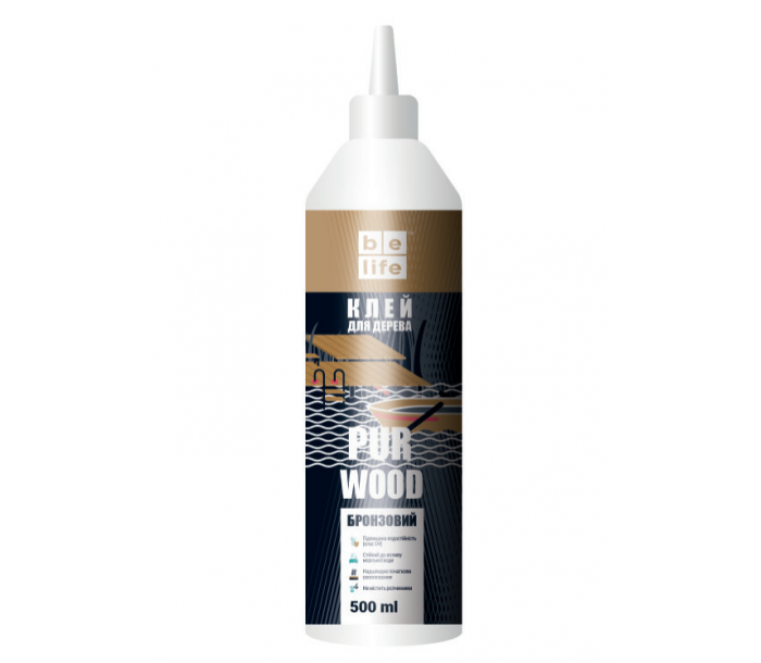 Клей для дерева поліуретановий ПУР D4-Морський Belife 500 мл (23813840) Клей для дерева поліуретановий ПУР D4-Морський Belife 500 мл (23813840)