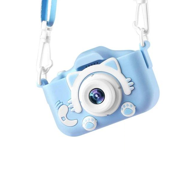Детский цифровой фотоаппарат UFT Smart kids Kitty Blue HD 1080x720 (30FPS) с голубой защитным чехлом (wg1122) Детский цифровой фотоаппарат UFT Smart kids Kitty Blue HD 1080x720 (30FPS) с голубой защитным чехлом (wg1122)