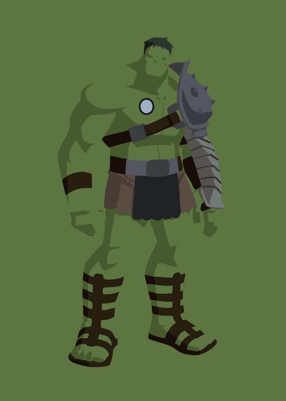 Картина постер Gee! Hulk Халк минимализм 40х60 см HK.09.062