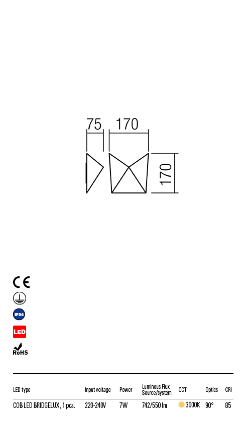 Бра уличное Redo Kiko Ap LED 7 W Ip54 Sbk 3000K 5.1.2 (9518) - фото 3 Бра уличное Redo Kiko Ap LED 7 W Ip54 Sbk 3000K 5.1.2 (9518) - фото 3