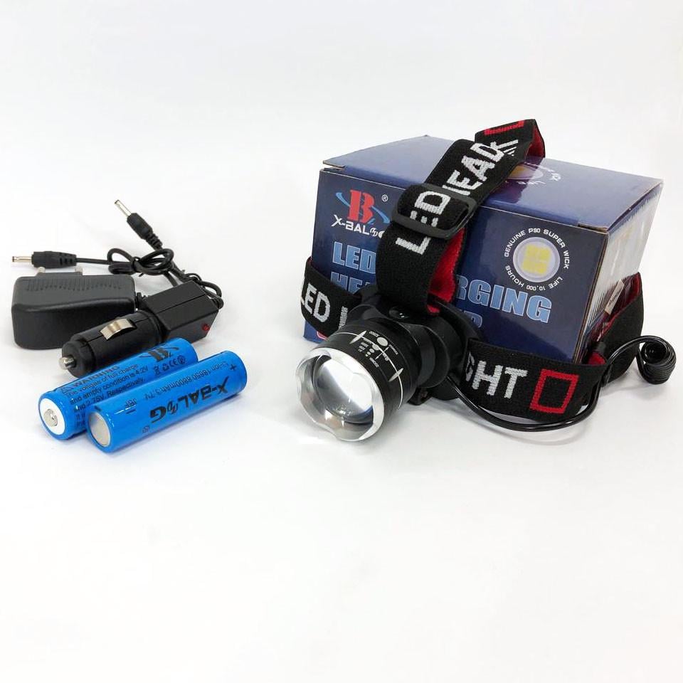 Фонарь налобный X-Balog BL-T09B-P90 водонепроницаемый