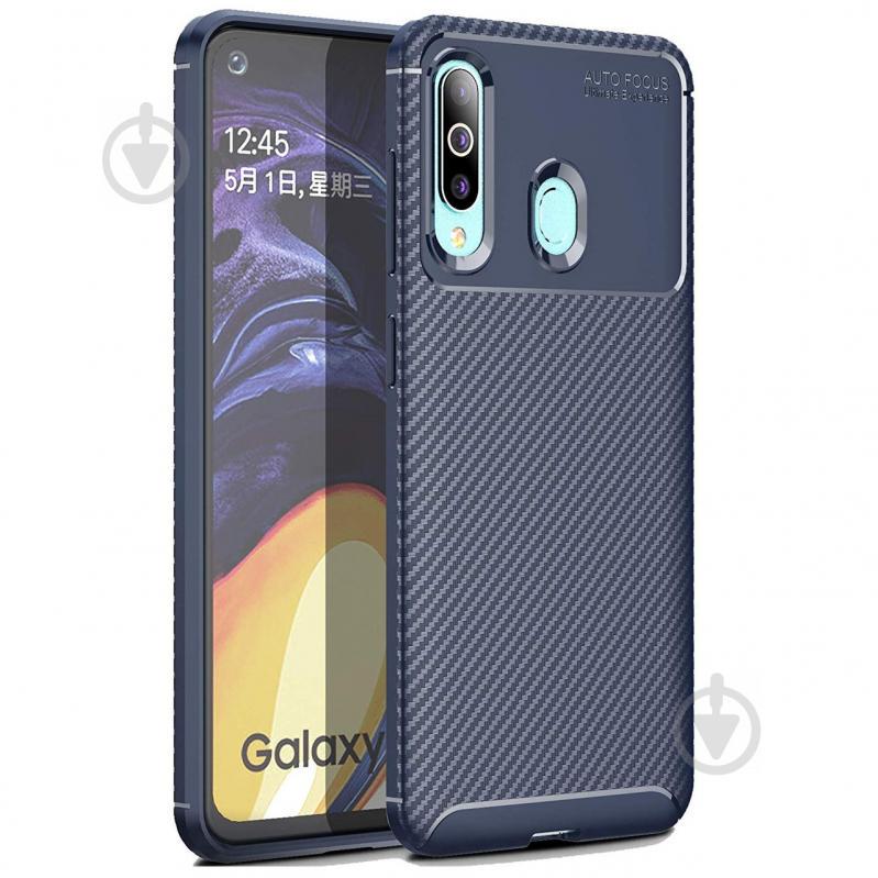 Чехол Carbon Case Samsung A606 Galaxy A60 Синий (hub_kfND31920) Чехол Carbon Case Samsung A606 Galaxy A60 Синий (hub_kfND31920)