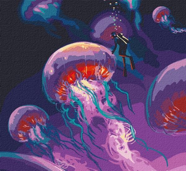 Картина по номерам Идейка Морская Исследуя океан с красками металлик 50х50 см в термопакете (KHO5032)