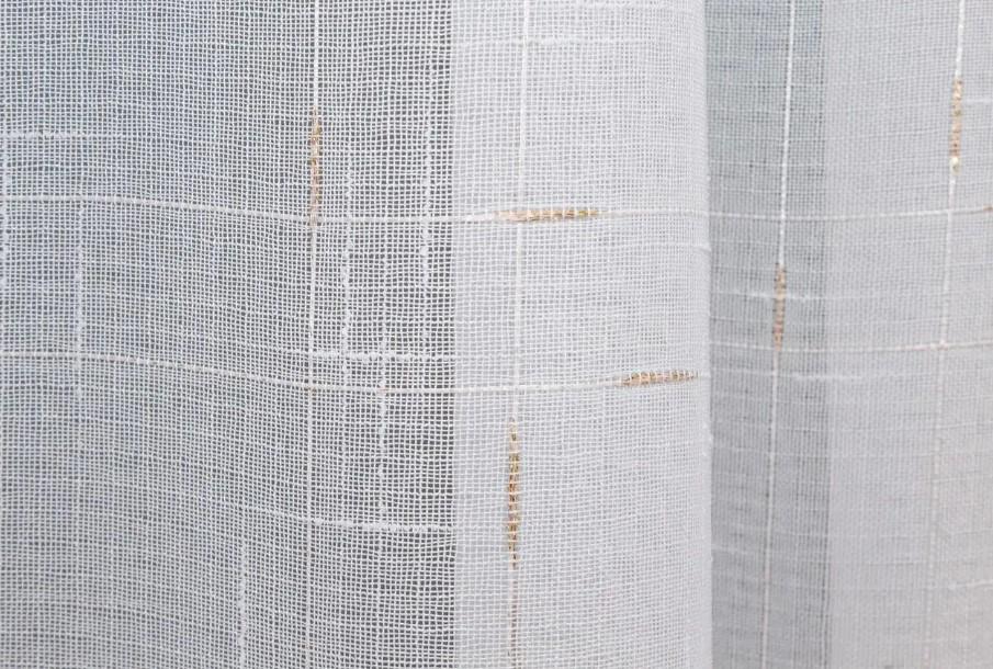 Тюль льон Івонна Білий/Золотисте вкраплення (1376т) - фото 4