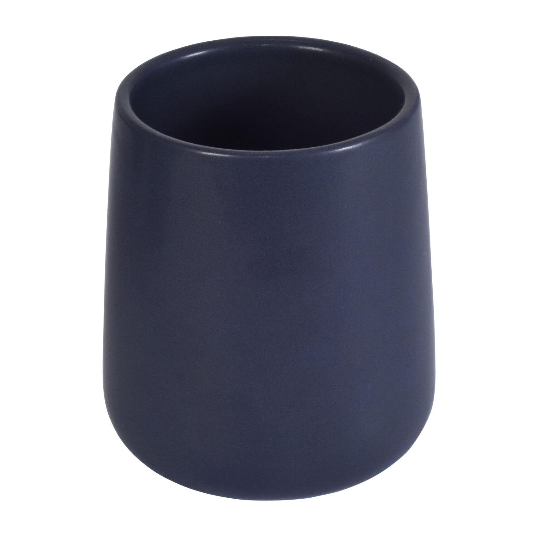 Стакан для зубних щіток Bisk NERO кераміка 10х8,5 см Темно-синій (08357)