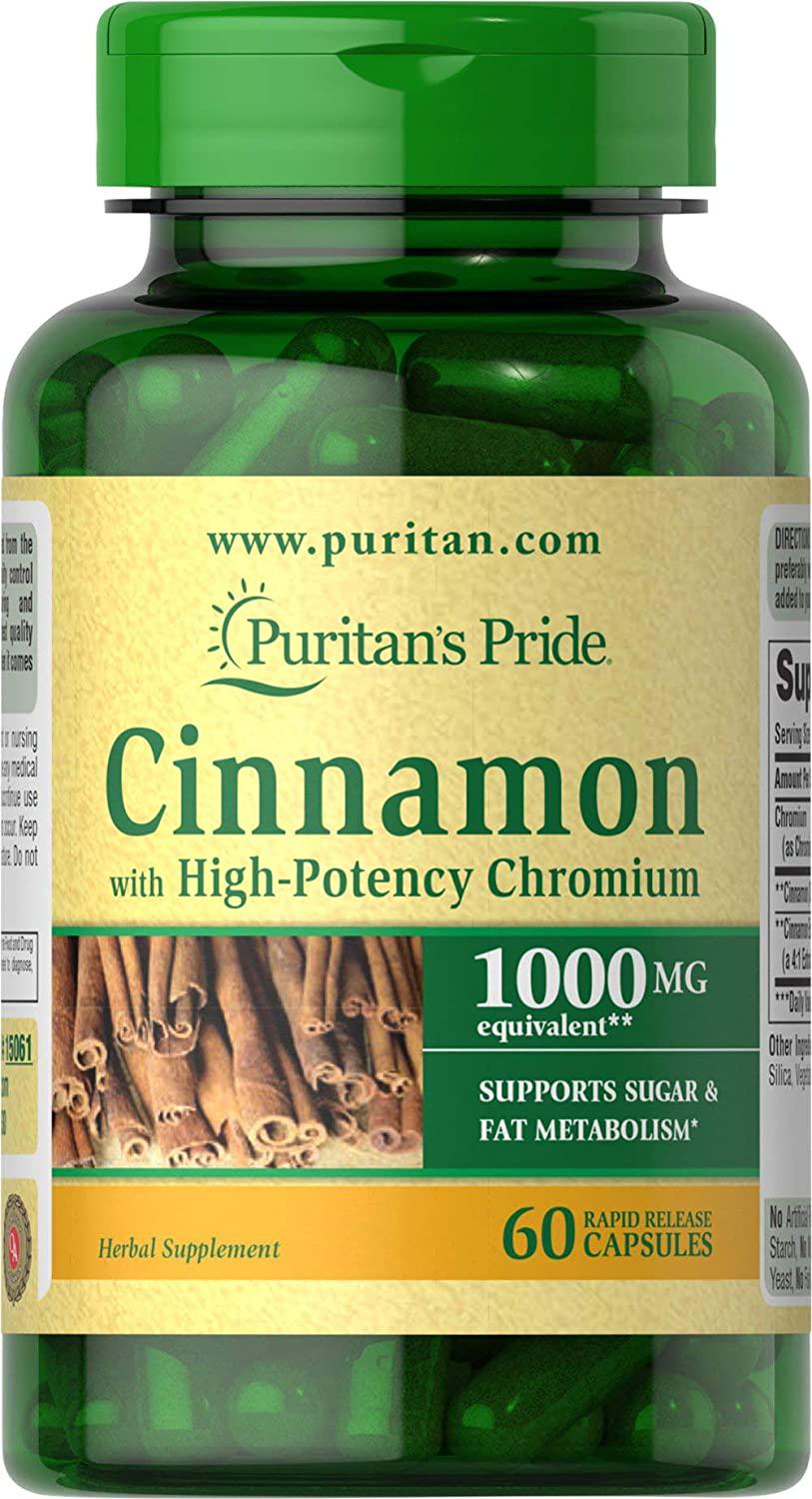 Натуральная добавка Cinnamon Complex with High Potency Chromium 60 caps (100-39-0393043-20)