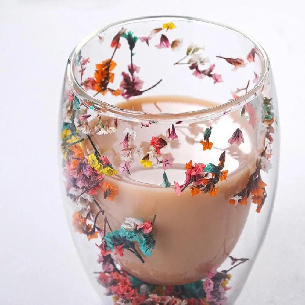 Склянка скляна з подвійними стінками Сухоцвіти 250 мл - фото 3