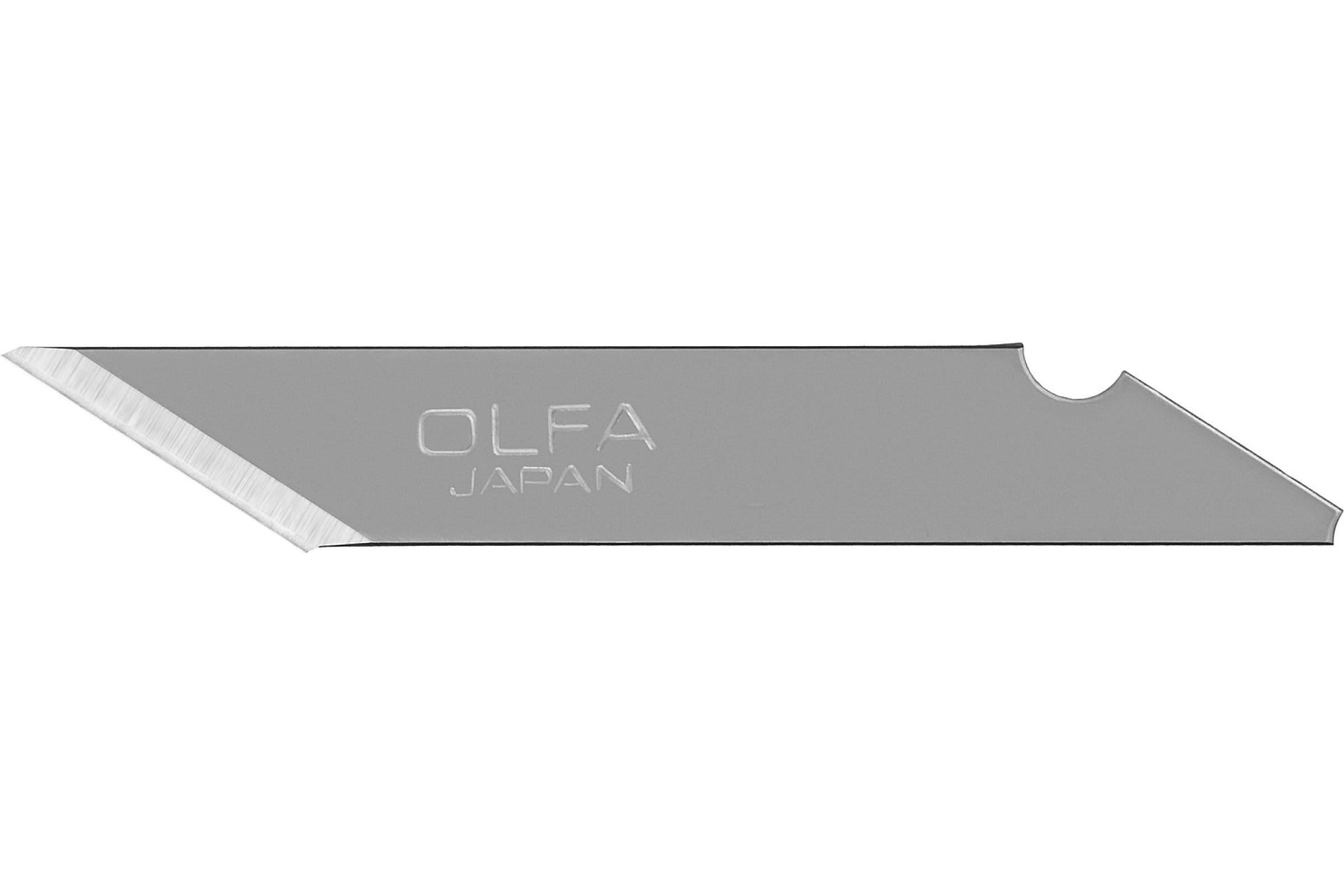 Лезвия Olfa KB перьевые из углеродистой стали с двойным углом заточки для AK-1 AK-1/5B AK-4 SC-1 CC-AK 541510 0,45 мм 25 шт. (11676)