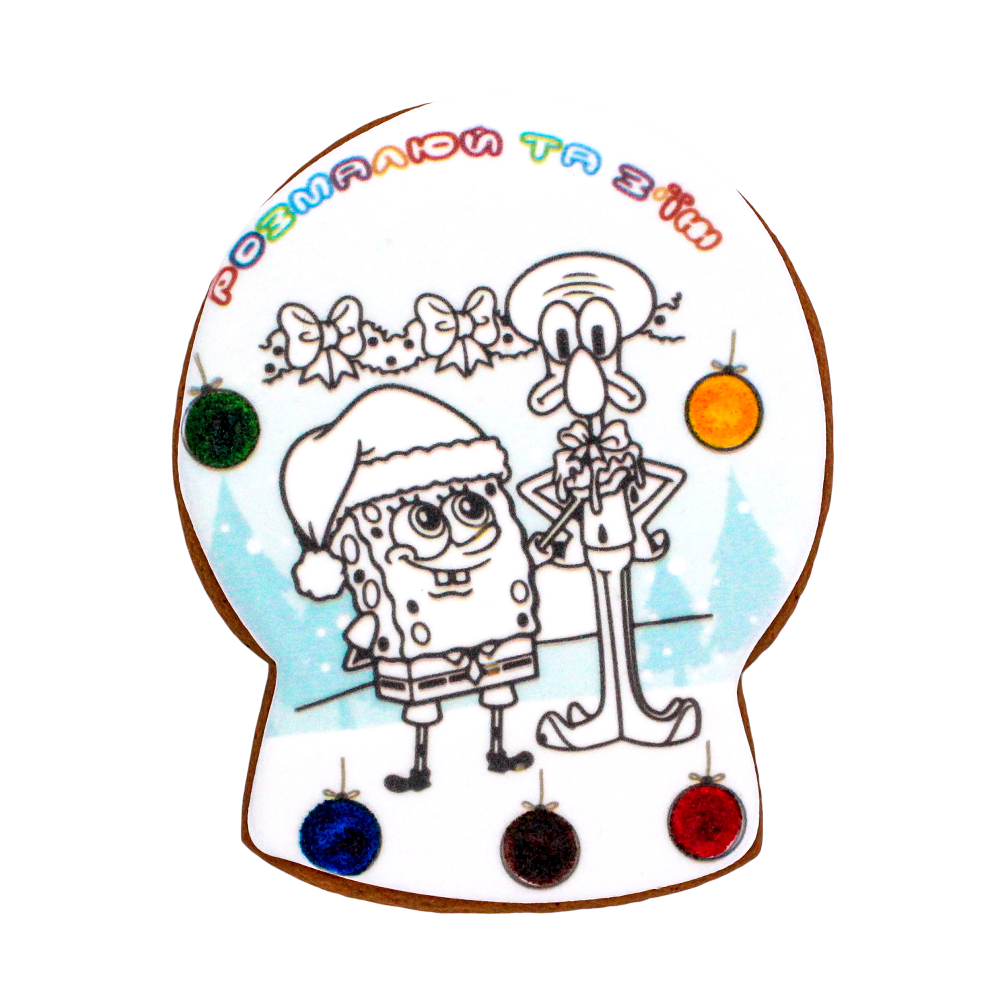 Пряник-раскраска Крафт Печиво Новый год Губка Боб и Сквидвард 85 г