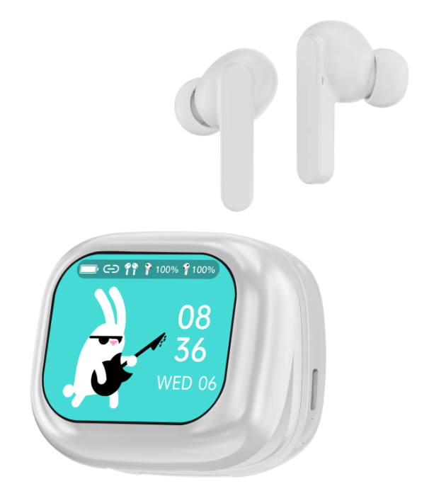Наушники беспроводные Wisme WT-7 с сенсорным экраном White (17826)