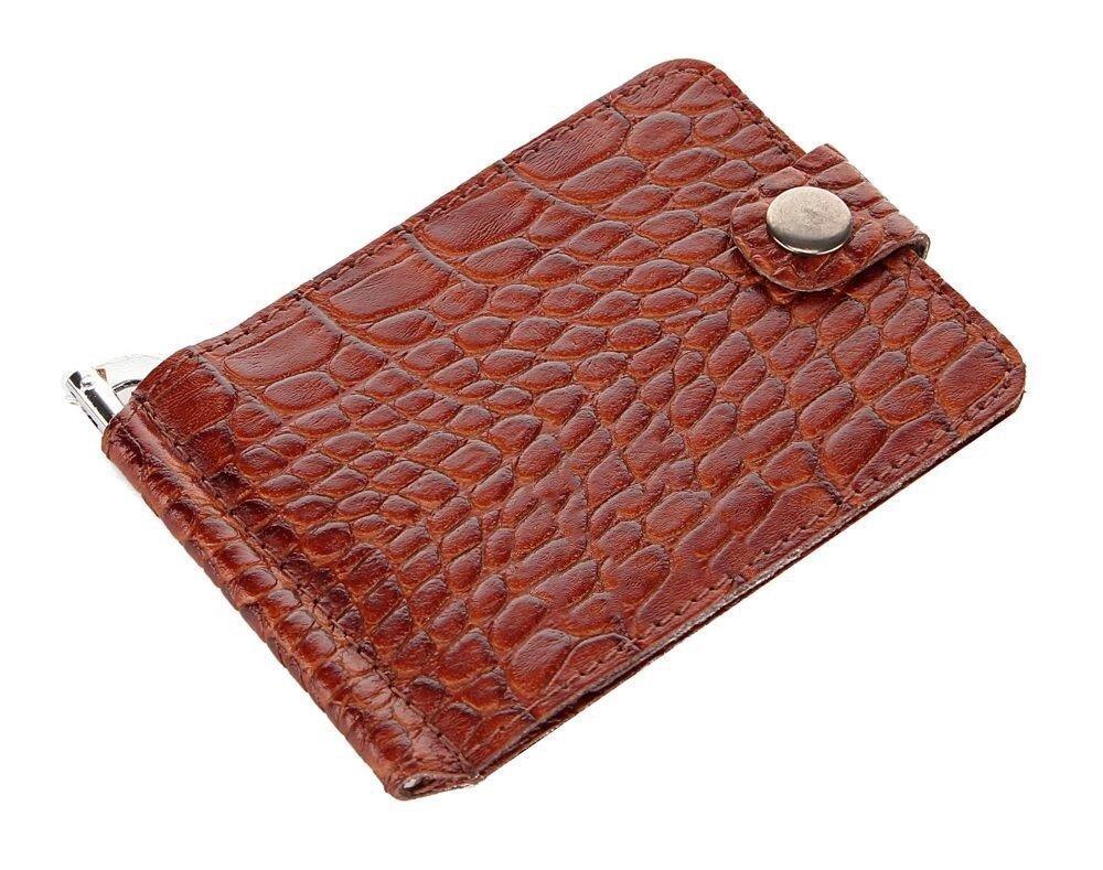 Затискач для грошей 716140 крокодил Коричневий (1939512700) - фото 1