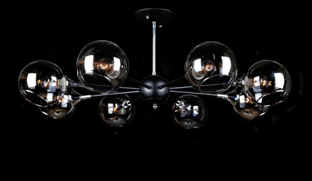 Люстра с плафонами Ray L3470/8 BK+CH (IR006683)