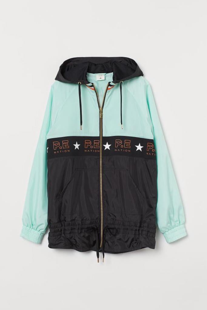 Ветровка с капюшоном M Мятно-черный (8330081wer) Ветровка с капюшоном M Мятно-черный (8330081wer)