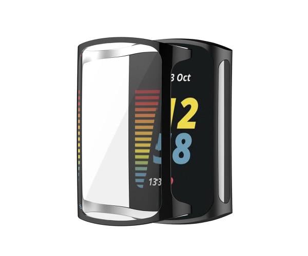 Чехол силиконовый Protective Cover для Fitbit Charge 5/6 с защитой на экран Черный Чехол силиконовый Protective Cover для Fitbit Charge 5/6 с защитой на экран Черный