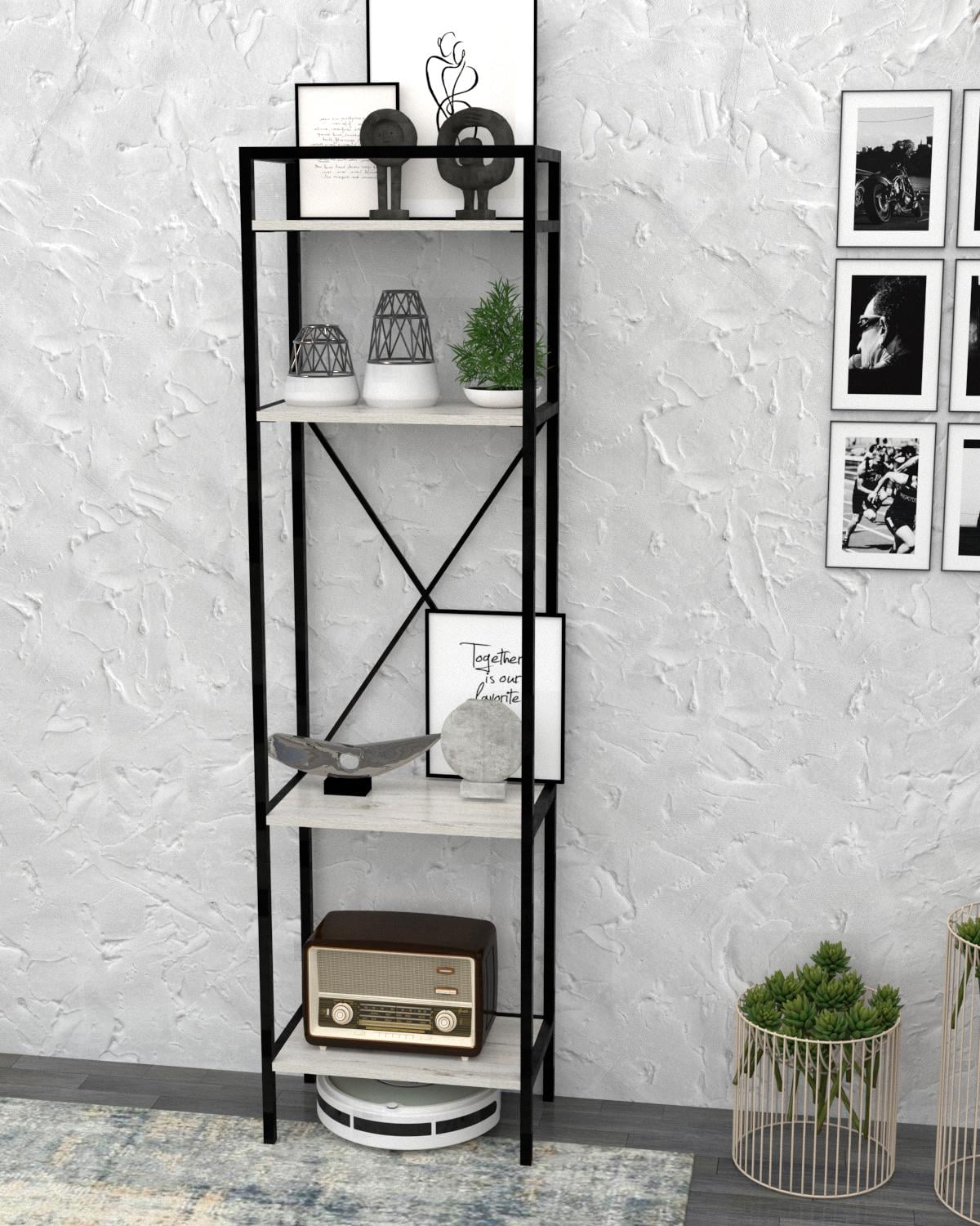 Стеллаж EcoLoft Башня DSP-1396-2 в стиле лофт Дуб Кортона (32310147) Стеллаж EcoLoft Башня DSP-1396-2 в стиле лофт Дуб Кортона (32310147)