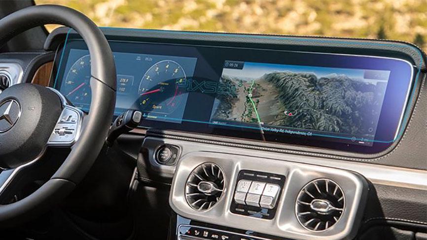 Стекло защитное Pixsel гибридный глянец на приборную панель Mercedes Benz G CLASS 28,5“ 2019
