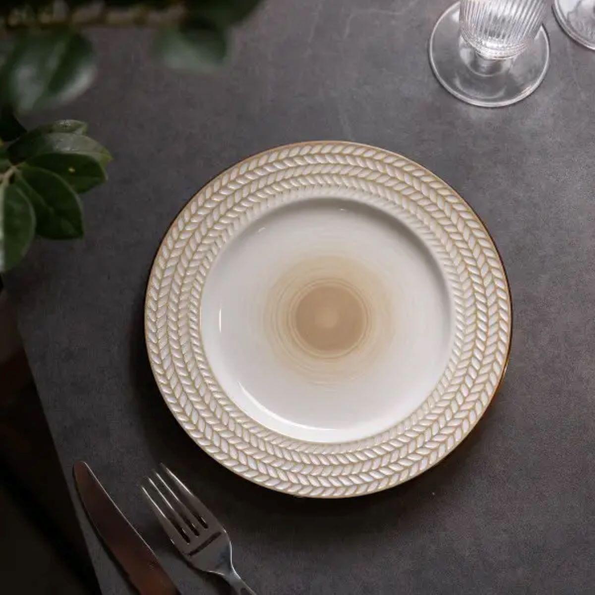 Тарілка десертна кругла плоска керамічна 20,5 см (4651) - фото 6 Тарілка десертна кругла плоска керамічна 20,5 см (4651) - фото 6