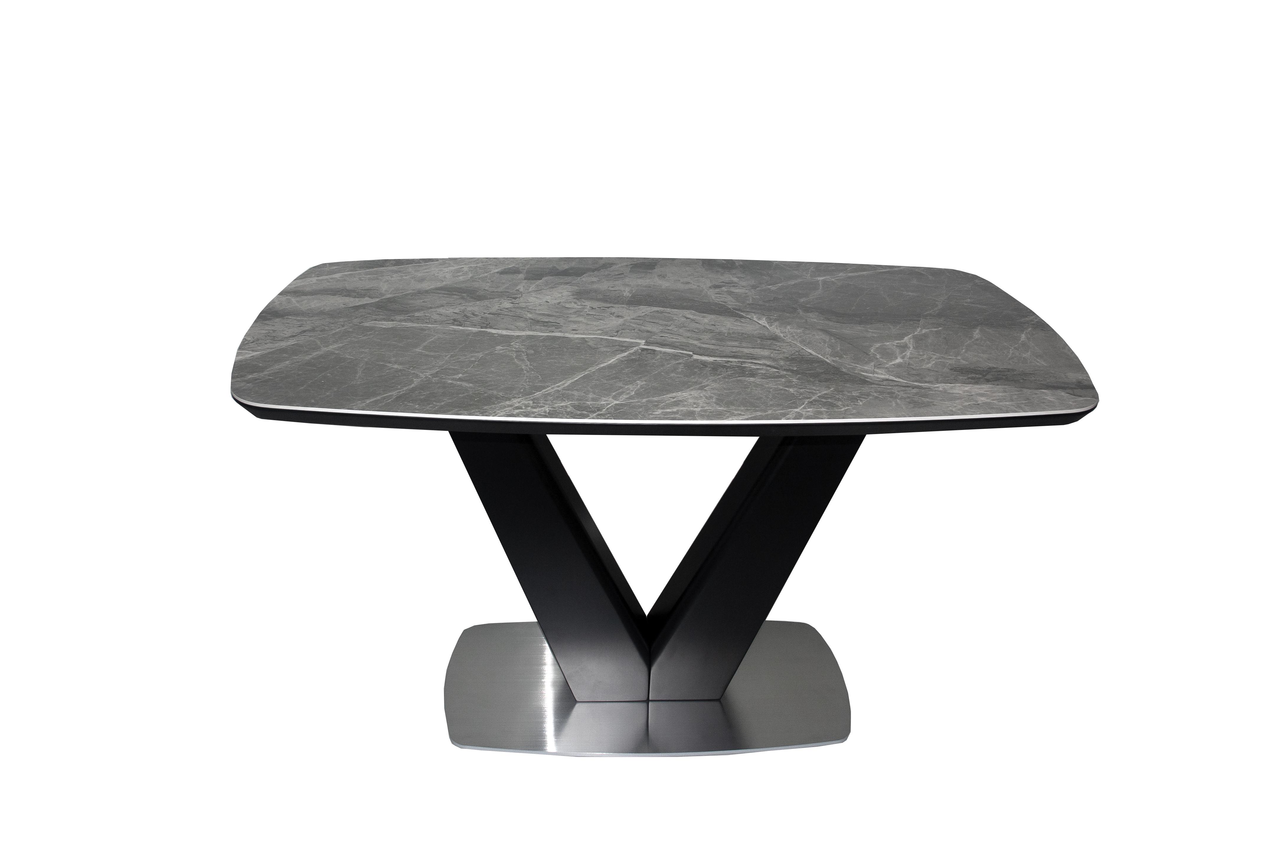Стол обеденный керамический Евродом California C20 T7242 Ceramic 1400х800х760 мм Grey Gloss (T7242)