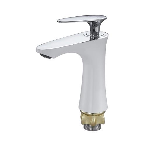 Смеситель для умывальника Zegor SAT1-A010PW однорычажный Белый/Хром