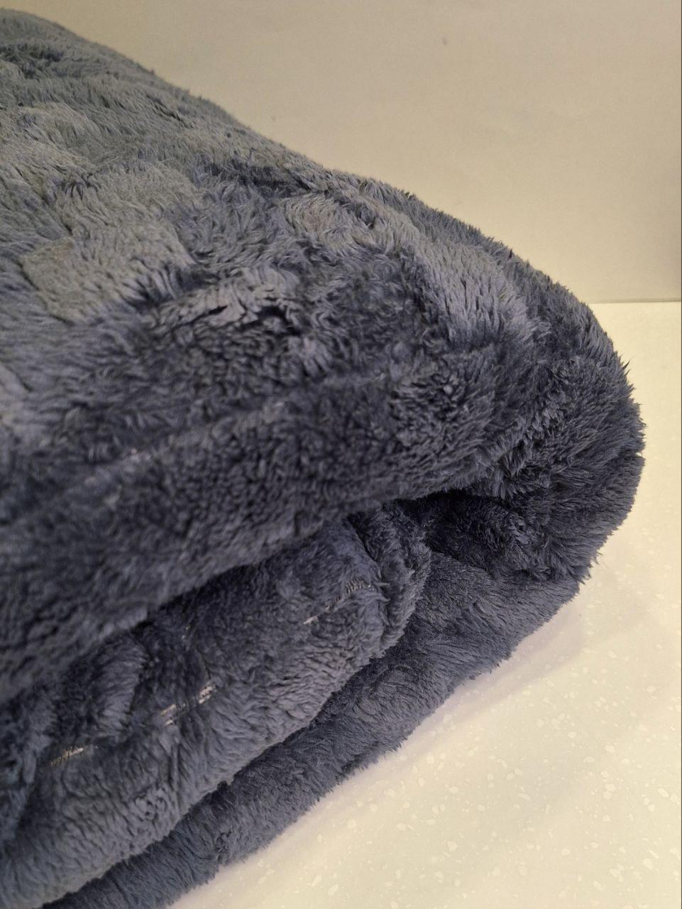 Плед флисовый Colorful Home Мозаика евро 200x220 см Серо-синий (1521) - фото 3 Плед флисовый Colorful Home Мозаика евро 200x220 см Серо-синий (1521) - фото 3