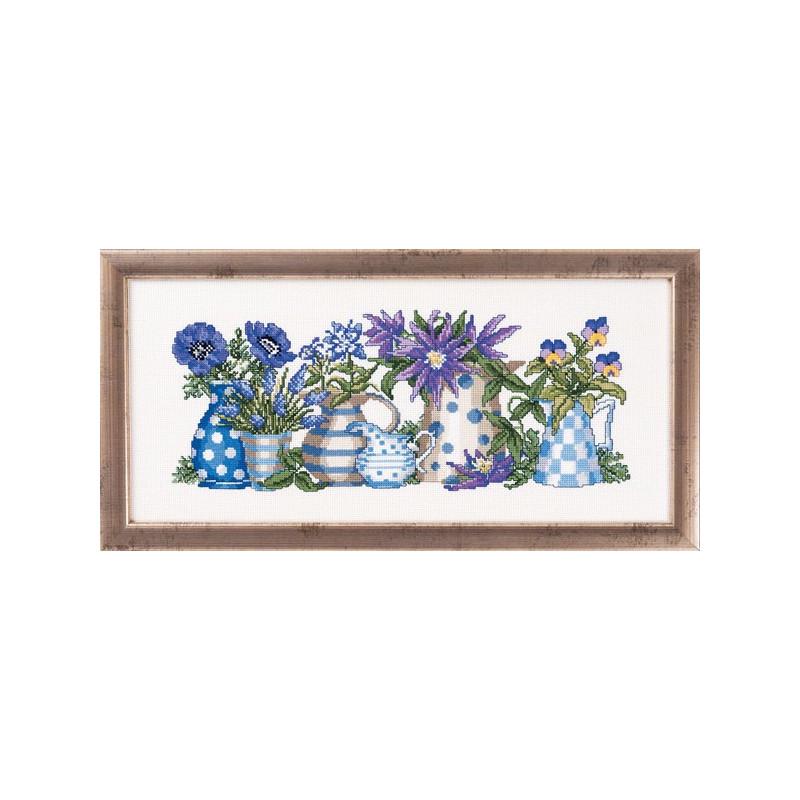 Набор для вышивания крестиком Permin 12-5187 Blue flowers (23653) Набор для вышивания крестиком Permin 12-5187 Blue flowers (23653)