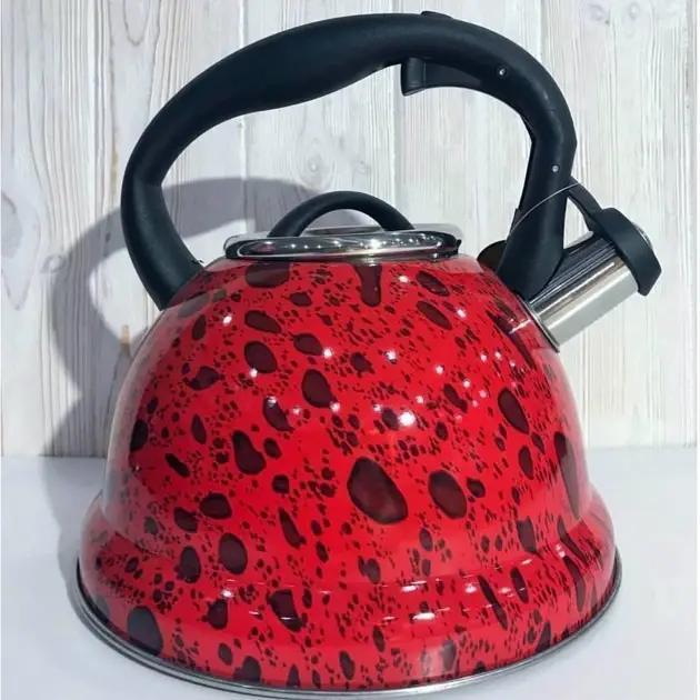 Чайник зі свистком Edenberg EB-1990 з нержавіючої сталі для індукційних плит 3 л Червоний (2530556542) - фото 1 Чайник зі свистком Edenberg EB-1990 з нержавіючої сталі для індукційних плит 3 л Червоний (2530556542) - фото 1