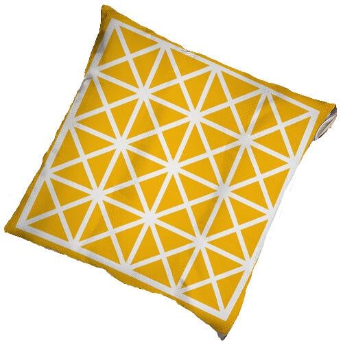 Подушка на стул с завязками Presentville Желтая мозаика 40x40x4 см (PZ_23F005)