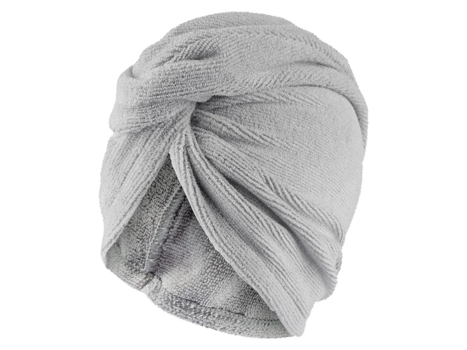 Полотенце-тюрбан для волос Livarno Home микрофибра с застежкой на пуговицу (P1-00231)