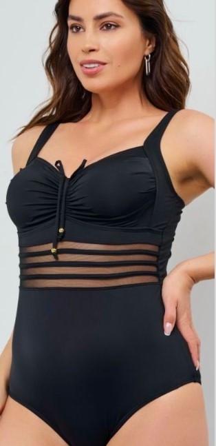 Купальник женский слитный Z.Five F66762k р. 58 с микросеткой Черный - фото 2