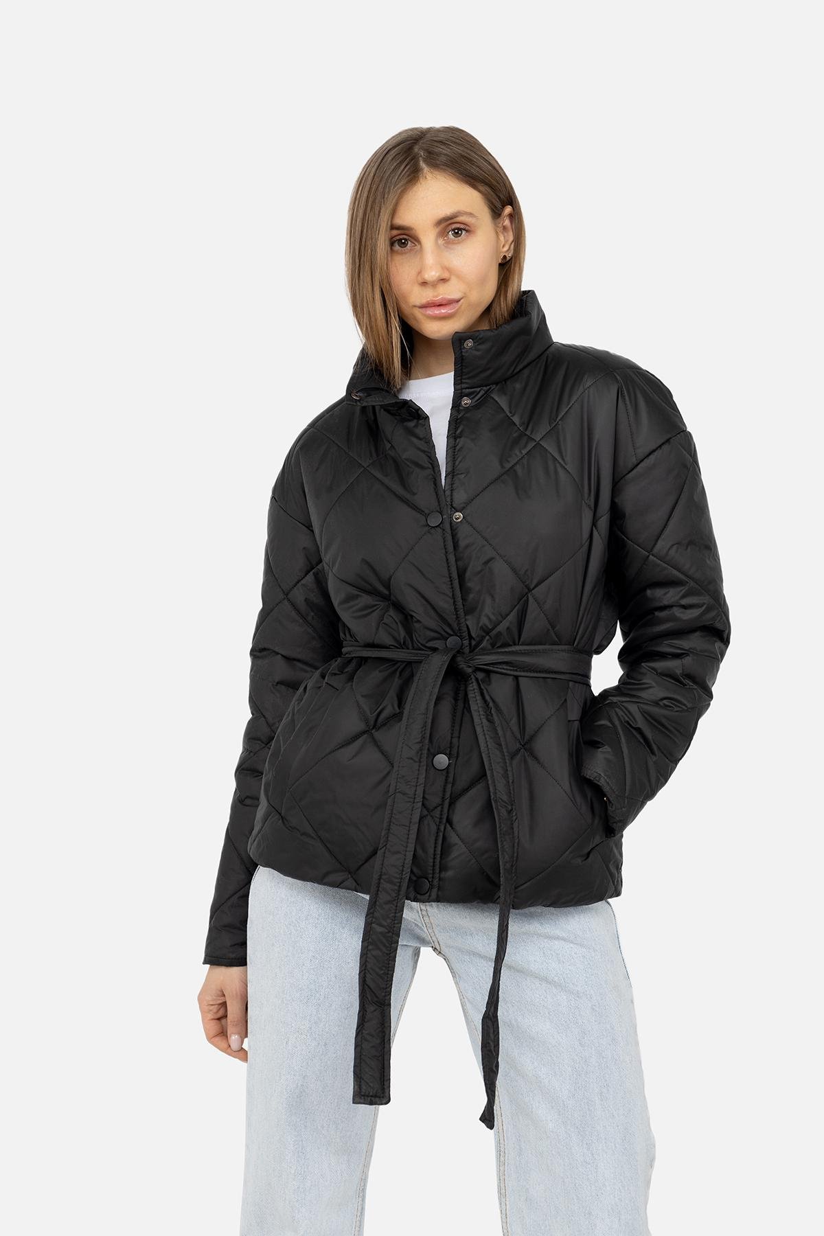 Куртка жіноча Чорний р. 48 (SKT000969731) - фото 2 Куртка жіноча Чорний р. 48 (SKT000969731) - фото 2