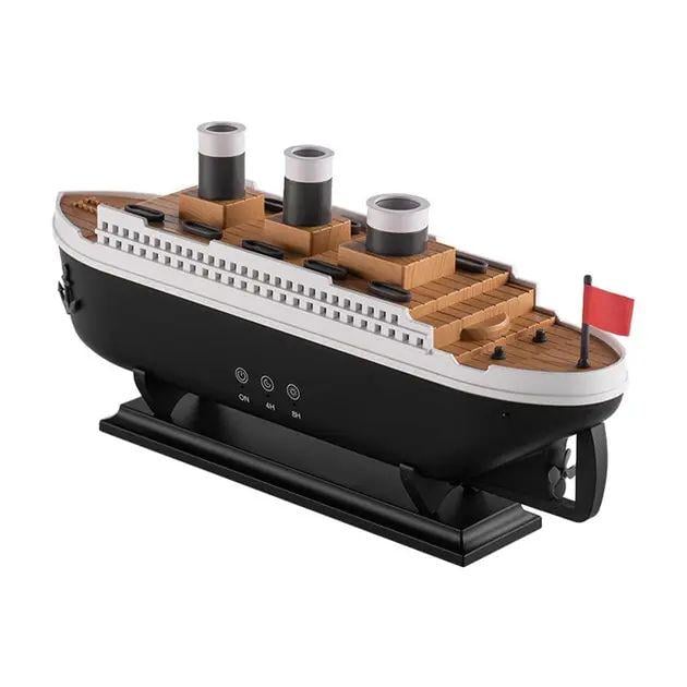 Увлажнитель воздуха в форме корабля Титаник 250 мл 2 режима работы с подсветкой и пультом (opt-103710)