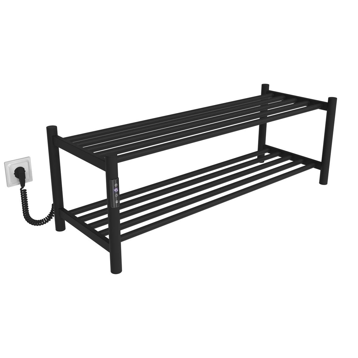 Сушилка электрическая Deffi Tiffany П2 JD03 левое подключение нержавеющая сталь 350х1000 мм Черный (C.PT.35.100.2.EBL1)