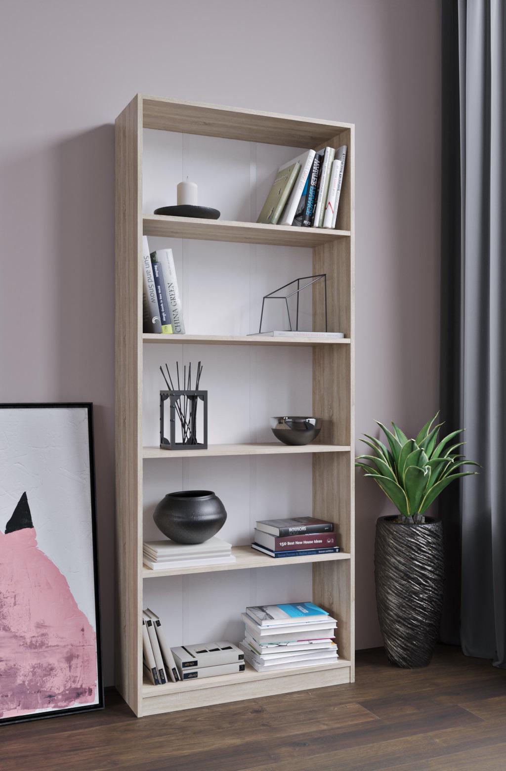 Стелаж підлоговий MEBLIBUD MODERN 200х80х30 см Дуб сонома - фото 2 Стелаж підлоговий MEBLIBUD MODERN 200х80х30 см Дуб сонома - фото 2