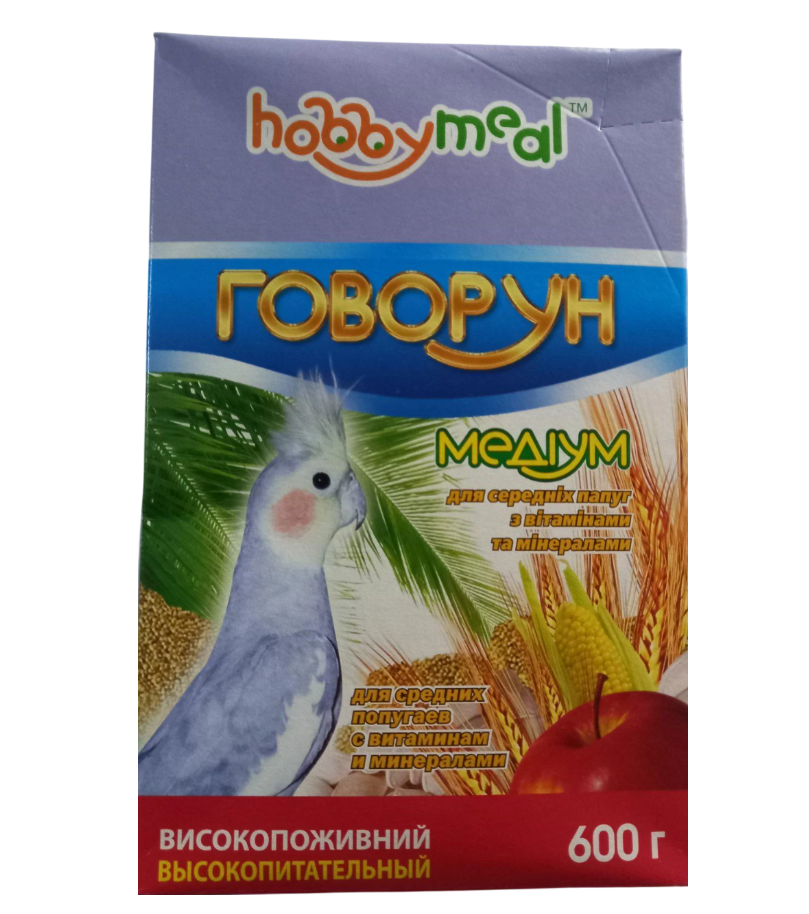 Корм для середніх папуг O.L.KAR Хоббі Міл Говорун Медіум 600 г (395)