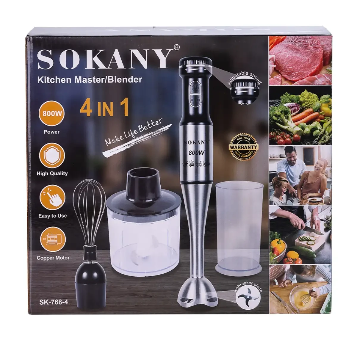 Блендер погружной ручной Sokany SM-768-4 с чашей 600 мл и 4 насадками Серый (27969471) - фото 7 Блендер погружной ручной Sokany SM-768-4 с чашей 600 мл и 4 насадками Серый (27969471) - фото 7