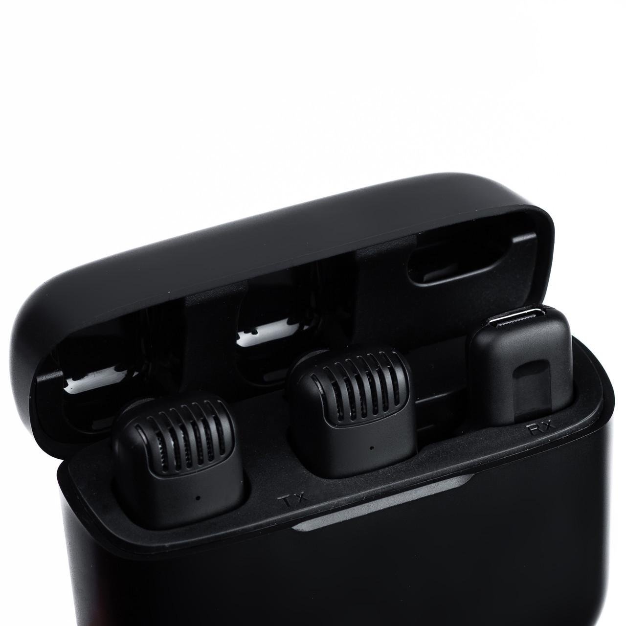 Микрофоны петличные для телефона беспроводные Bluetooth с шумоподавлением 2 шт. (HP176096) - фото 4 Микрофоны петличные для телефона беспроводные Bluetooth с шумоподавлением 2 шт. (HP176096) - фото 4