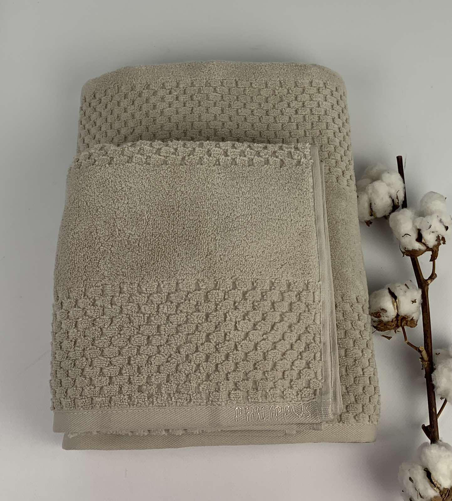 Набор полотенец Philippus Microcotton Mars А362 2 шт. 70x140 см Бежевый (CN30745)