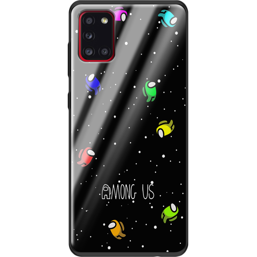 Чехол Boxface Samsung A315 Galaxy A31 Among Us Invisible Черный силикон со стеклом (39470-bk76-40094)