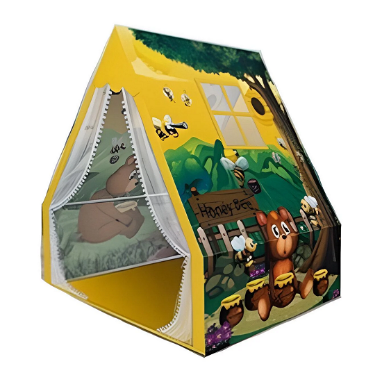 Игровая детская палатка 5888-21 120x120x150 см с окошками и занавесками желтая Игровая детская палатка 5888-21 120x120x150 см с окошками и занавесками желтая