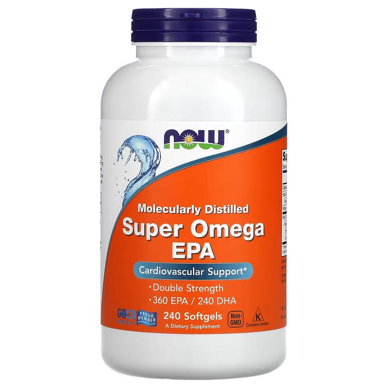 Жирные кислоты Now Foods Super Omega EPA Molecularly Distilled 240 капсул