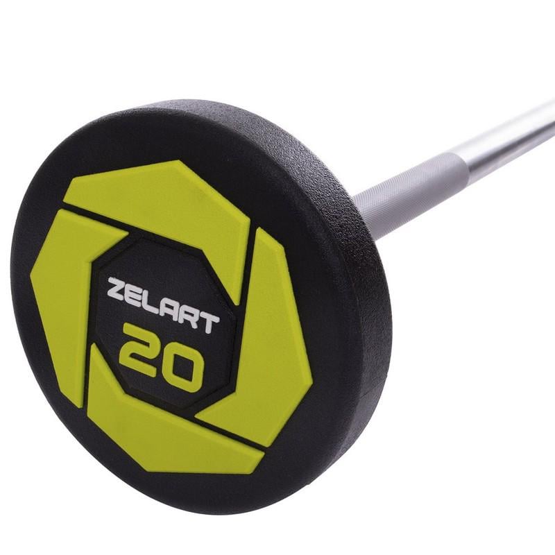 Штанга Zelart Urethane Barbell фіксована пряма поліуретанова TA-2689-20 довжина 104 см 20 кг (DR002609) - фото 3