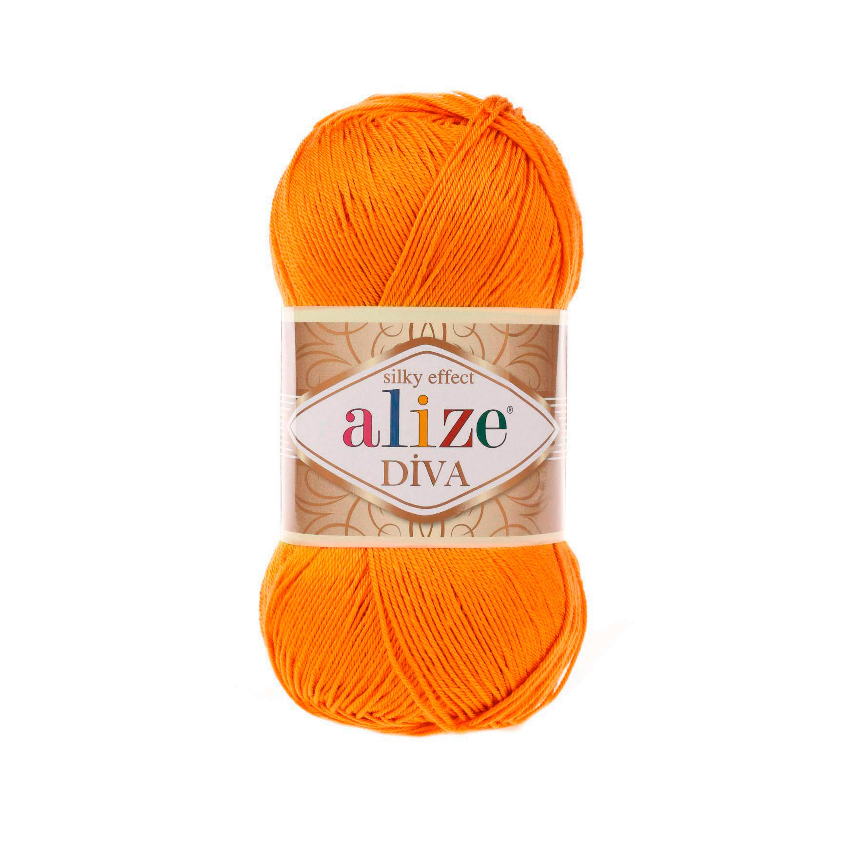 Пряжа Alize Diva 120 оранж (7475)