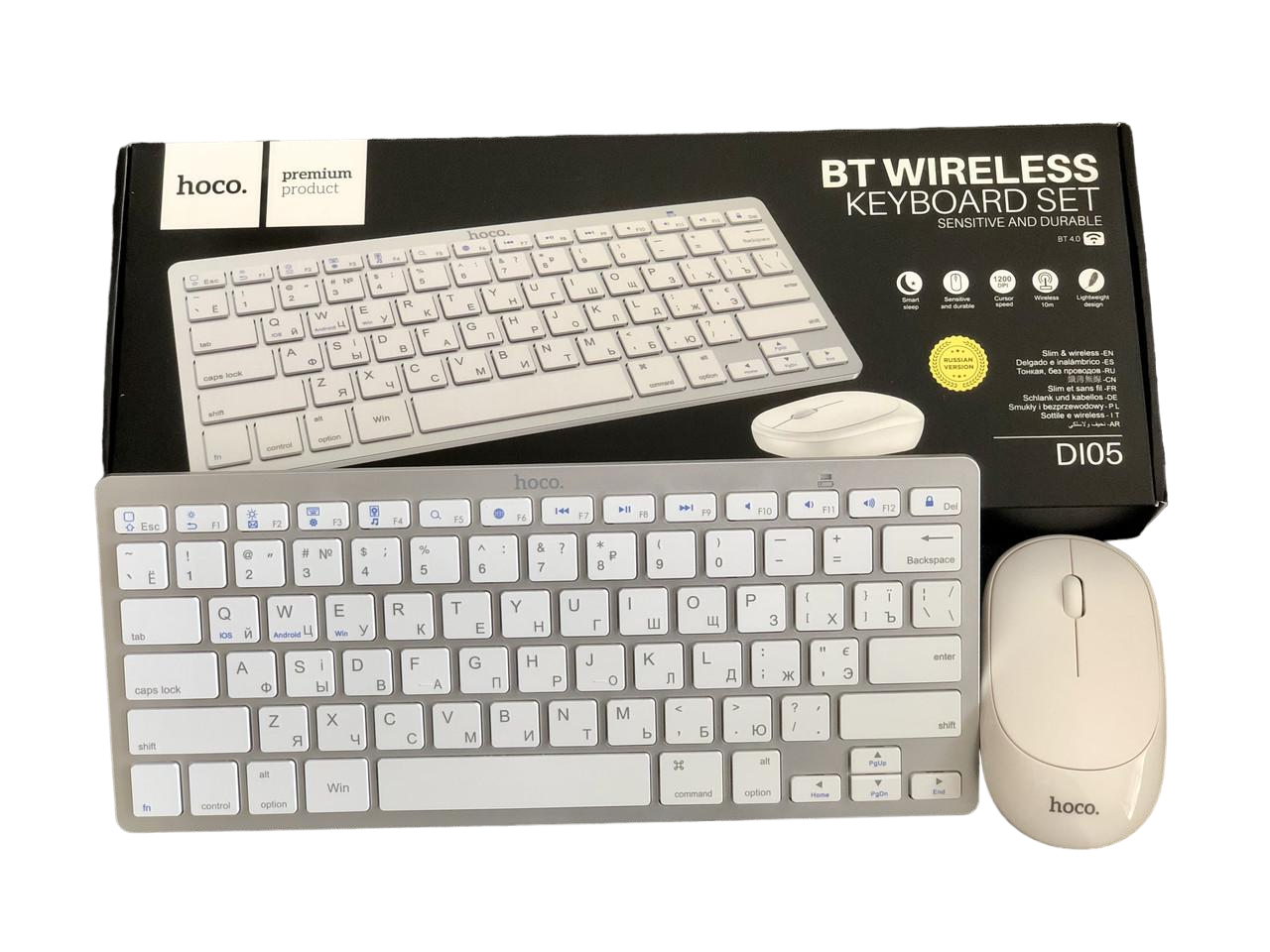 Клавіатура з мишкою безпровідні Hoco DI05 Bluetooth White (1370935937)