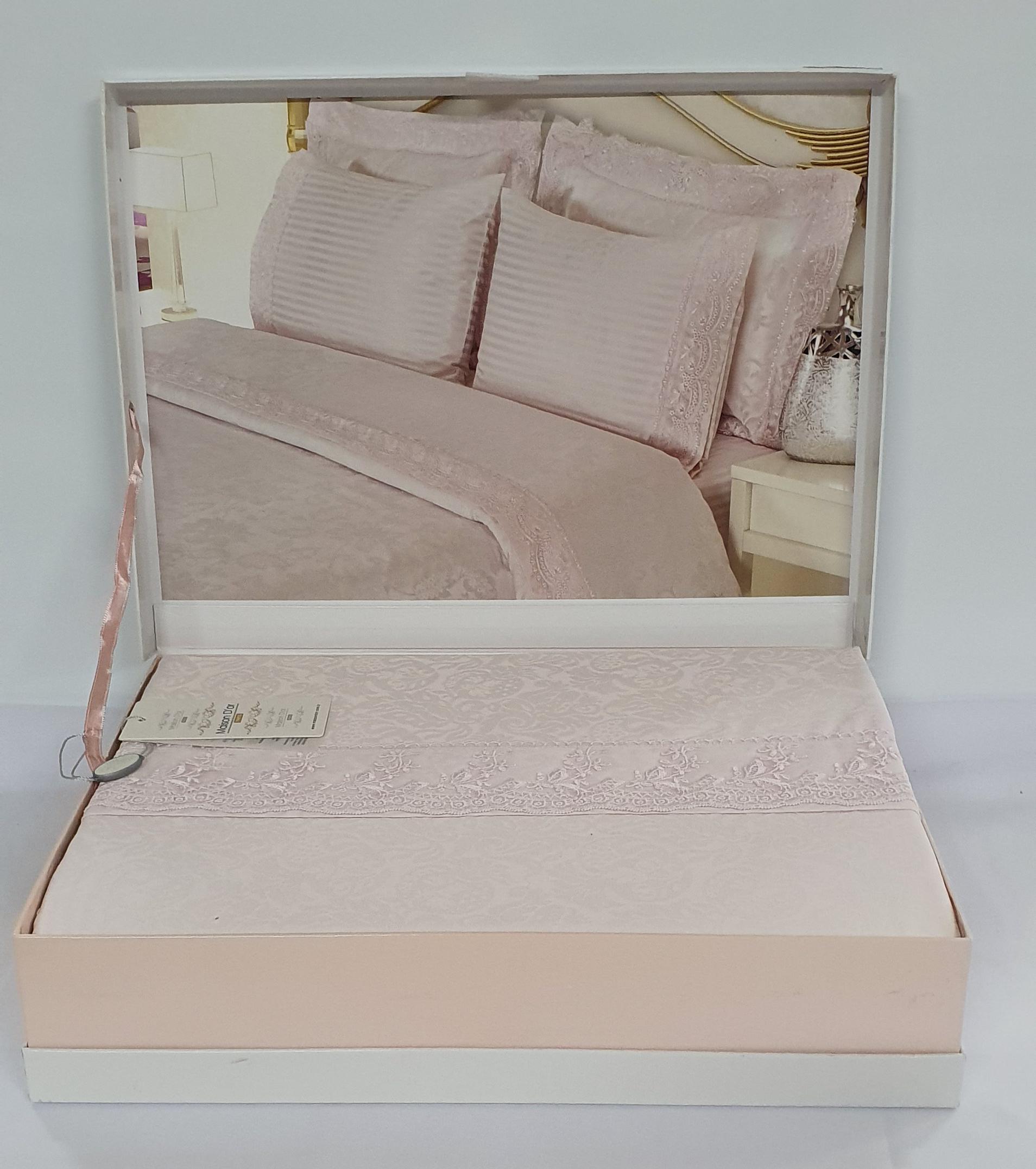 Комплект постельного белья Maison D'or с кружевом семейный Despina Pembe (02MD2160SBDespina24)