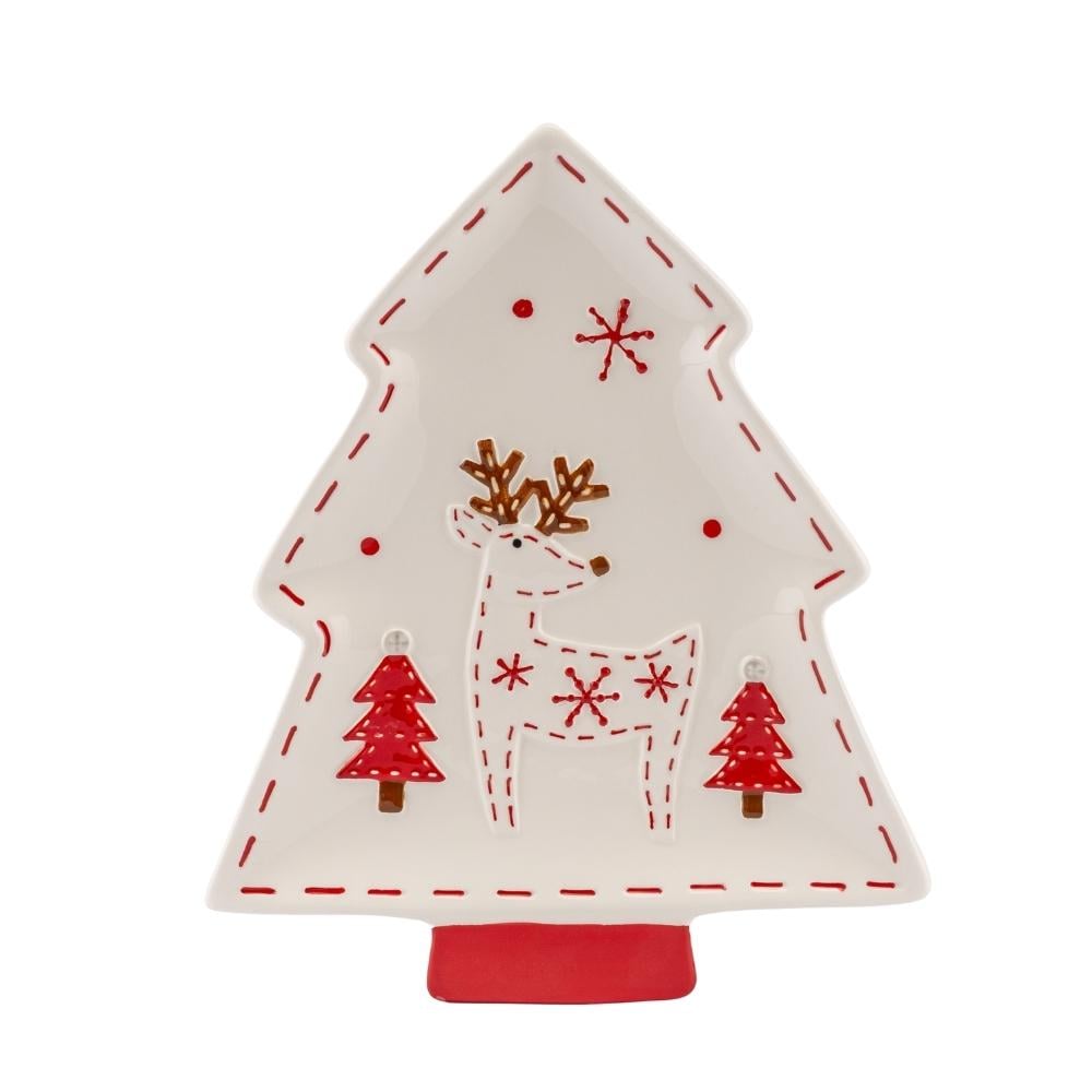 Блюдо Елка с оленем 27,3 см (6038-003)