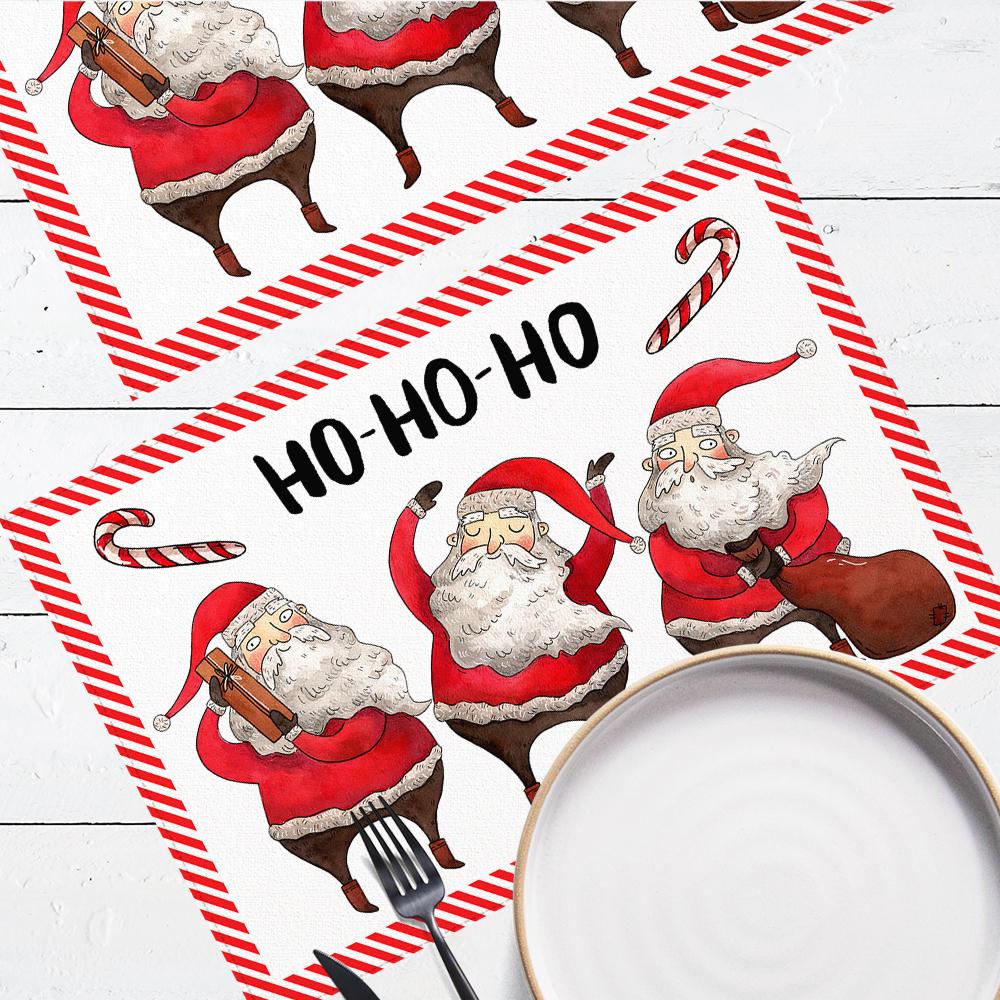 Салфетка тканевая сервировочная Presentville под тарелку Но-но-но 40х27 см 2 шт. (SRVS_O_23NG046)