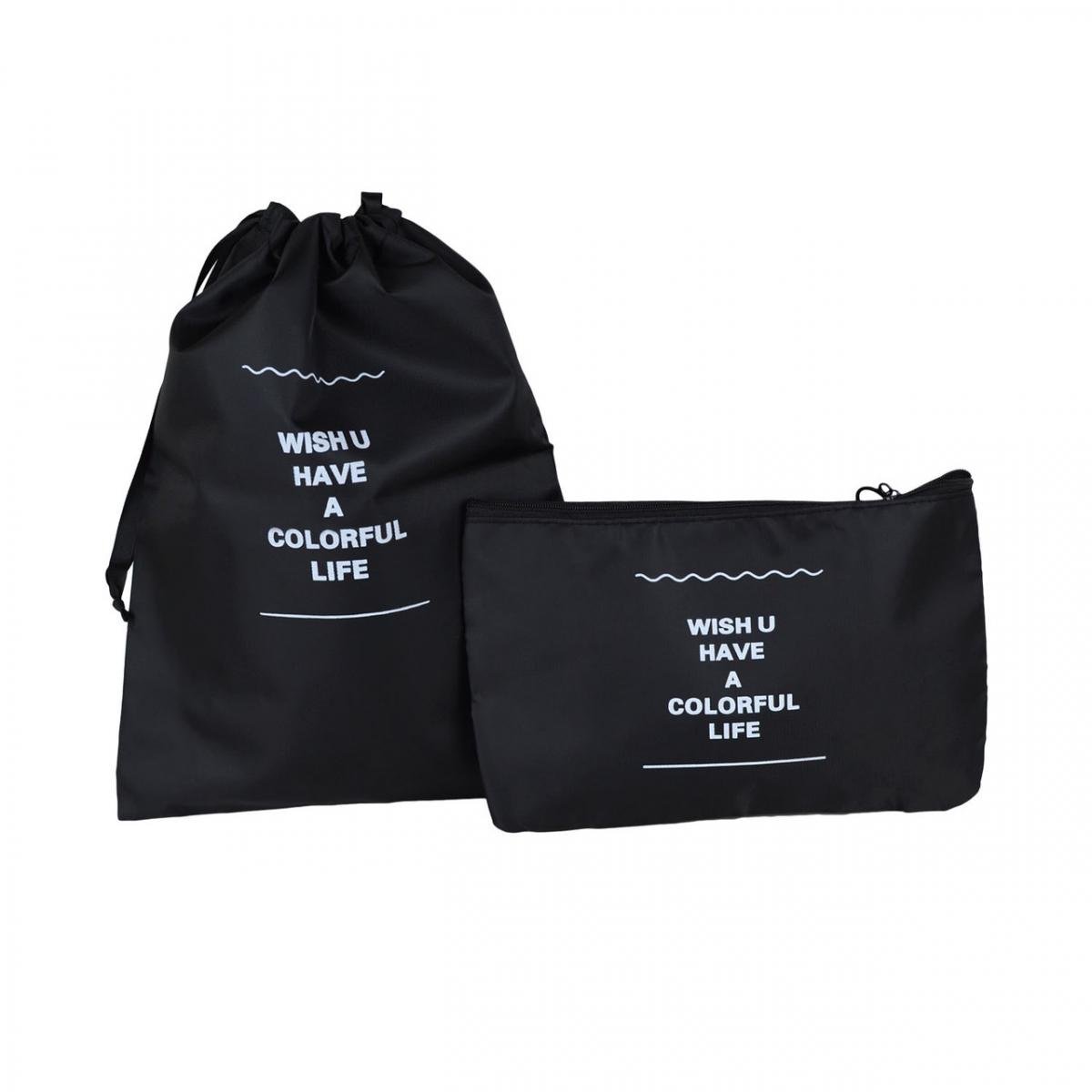 Набір дорожніх органайзерів 8в1 з нейлону Чорний (КДО-40-32) - фото 4 Набір дорожніх органайзерів 8в1 з нейлону Чорний (КДО-40-32) - фото 4