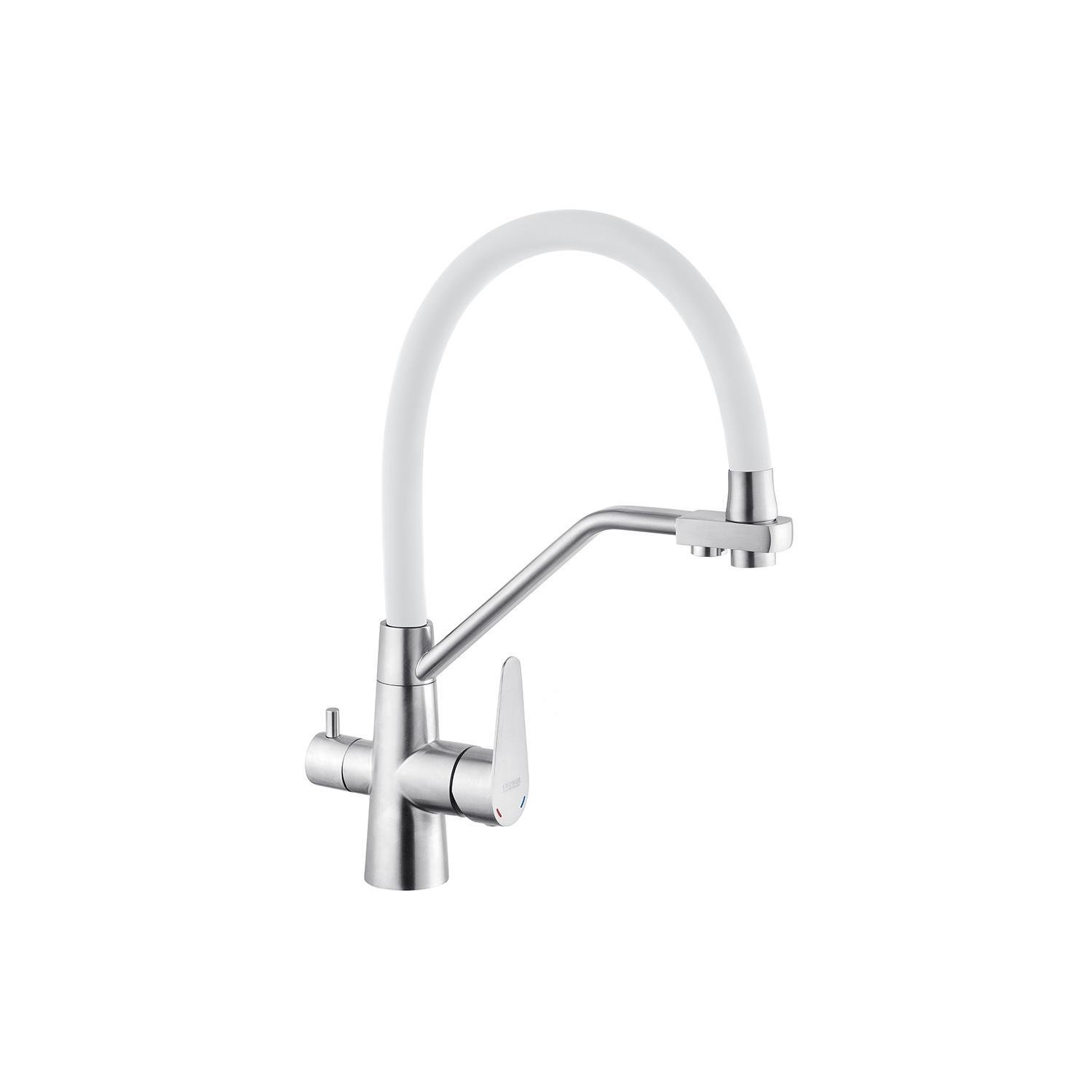 Смеситель кухонный Kroner KRP Edelstahl Klassisch-ESG03817WHI (370208)